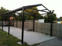 Gable Roof Steel Pergolas designed, made and installed by Allouch Engineering