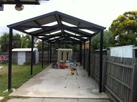 Gable Roof Steel Pergolas designed, made and installed by Allouch Engineering