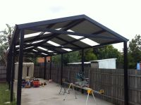 Gable Roof Steel Pergolas installed by Allouch Engineering in Victoria
