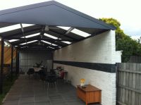 Gable Roof Steel Pergolas installed by Allouch Engineering in Victoria