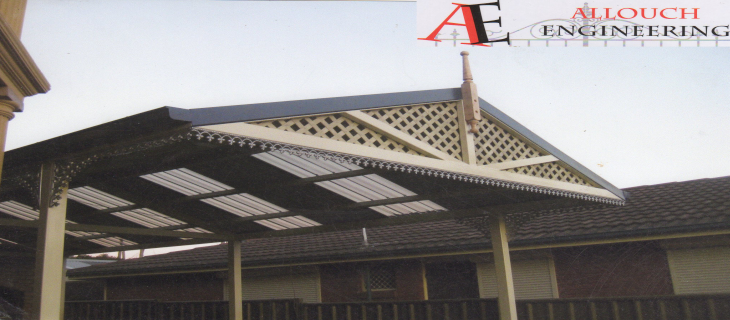 Pergola made and installed by Allouch Engineering in Melbourne