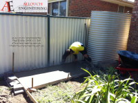 Colorbond Steel fence installed by Allouch Engineering